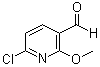 structure of CAS# 95652-81-6, 6-Chloro-2-methoxy-3-pyridinecarboxaldehyde;6-Chloro-3-formyl-2-methoxypyridine