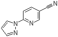 structure of CAS# 956568-52-8, 6-(1H-Pyrazol-1-yl)nicotinonitrile;6-(1H-Pyrazol-1-yl)-3-pyridinecarbonitrile