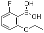 结构式 CAS# 957062-68-9, 2-乙氧基-6-氟苯硼酸