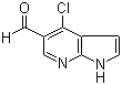 结构式 CAS# 958230-19-8, 4-氯-7-氮杂吲哚-5-甲醛