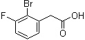 structure of CAS# 958454-33-6, 2-Bromo-3-fluorobenzeneacetic acid