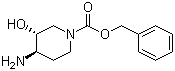 结构式 CAS# 959617-87-9, (3R,4R)-4-氨基-3-羟基哌啶-1-羧酸苄酯