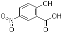 结构式 CAS# 96-97-9, 5-硝基水杨酸; 2-羟基-5-硝基苯甲酸