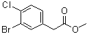 structure of CAS# 960304-99-8, 3-Bromo-4-chlorobenzeneacetic acid methyl ester