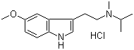 结构式 CAS# 96096-54-7, N-异丙基-N-甲基-5-甲氧基色胺盐酸盐