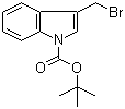 structure of CAS# 96551-21-2, tert-Butyl 3-bromomethylindole-1-carboxylate