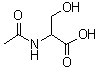 结构式 CAS# 97-14-3, N-乙酰基-DL-丝氨酸