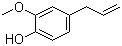 structure of CAS# 97-53-0, Eugenol;4-Allyl-2-methoxyphenol; 1-Allyl-3-methoxy-4-hydroxybenzene