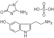 结构式 CAS# 971-74-4, 血清素肌酐硫酸盐; 5-羟基色胺肌酐硫酸盐