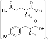 结构式 CAS# 97105-00-5, 聚(谷氨酸-酪氨酸)钠盐