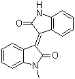 structure of CAS# 97207-47-1, Meisoindigo;3-(1,2-Dihydro-2-oxo-3H-indol-3-ylidene)-1,3-dihydro-1-methyl-2H-indol-2-one
