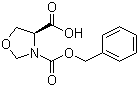 structure of CAS# 97534-82-2, (S)-3-Benzyloxycarbonyl-4-oxazolidinecarboxylic acid;3,4-Oxazolidinedicarboxylic acid 3-(phenylmethyl) ester