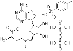 S-腺苷蛋氨酸对甲苯磺酸硫酸盐分子结构 (CAS 97540-22-2)