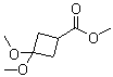 结构式 CAS# 98231-07-3, 3,3-二甲氧基环丁烷羧酸甲酯
