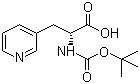 结构式 CAS# 98266-33-2, Boc-3-(3-吡啶基)-D-丙氨酸; N-叔丁氧羰基-3-pyridyl-D-丙氨酸