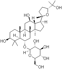 structure of CAS# 98474-78-3, Pseudoginsenoside RT5;(3beta,6alpha,12beta,24R)-20,24-Epoxy-3,12,25-trihydroxydammaran-6-yl beta-D-glucopyranoside