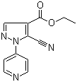 结构式 CAS# 98476-15-4, 5-氰基-1-(4-吡啶基)-1H-吡唑-4-羧酸乙酯