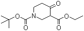 1-N-Boc-4-氧代-3-哌啶羧酸乙酯分子结构 (CAS 98977-34-5)
