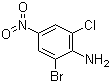 structure of CAS# 99-29-6, 2-Bromo-6-chloro-4-nitroaniline