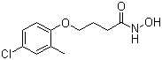structure of CAS# 99873-43-5, Droxinostat;NS 41080; 4-(4-Chloro-2-methylphenoxy)-N-hydroxybutanamide